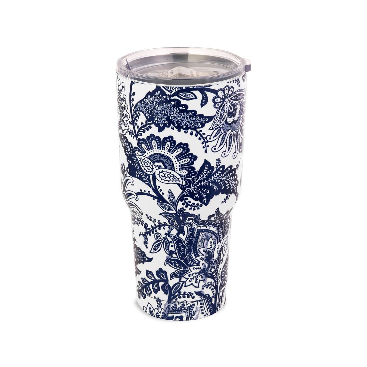 Vera Bradley® 28oz. Java Navy White Stainless Steel Large Tumbler